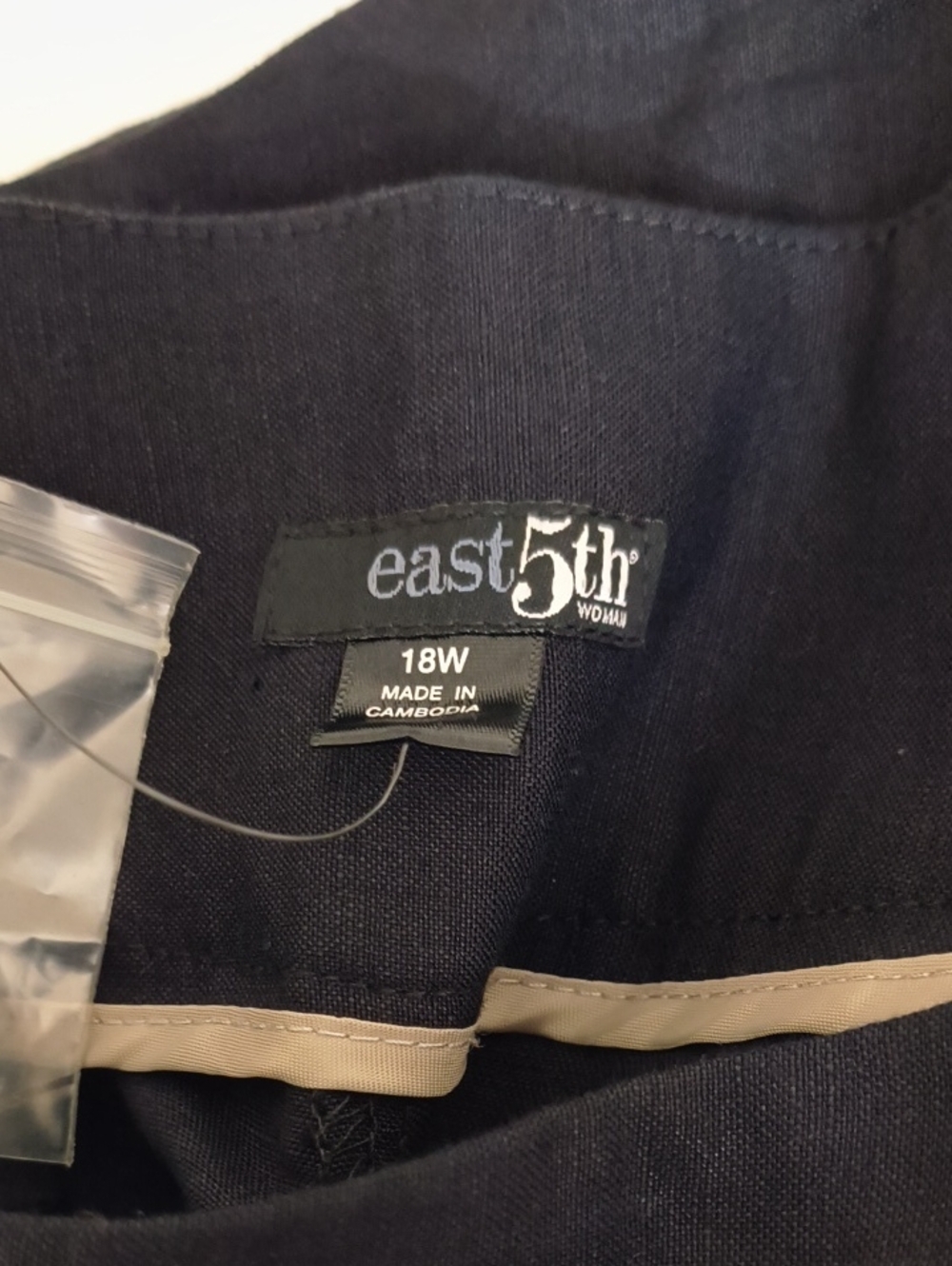 Linen Wide Leg Pants East 5th Black Size 18W Career Office Lagenlook Luxury - Picture 6 of 8